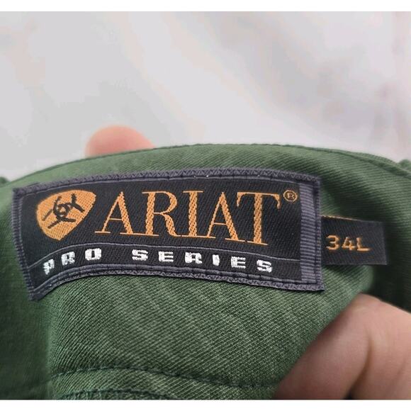 ARIAT Breeches Womens 34 L Green Riding Pant Seat Equestrian Paisley Pro Series - Picture 3 of 11